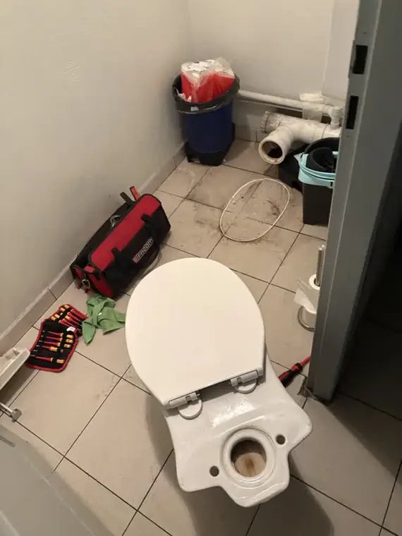 Dépose d'un WC